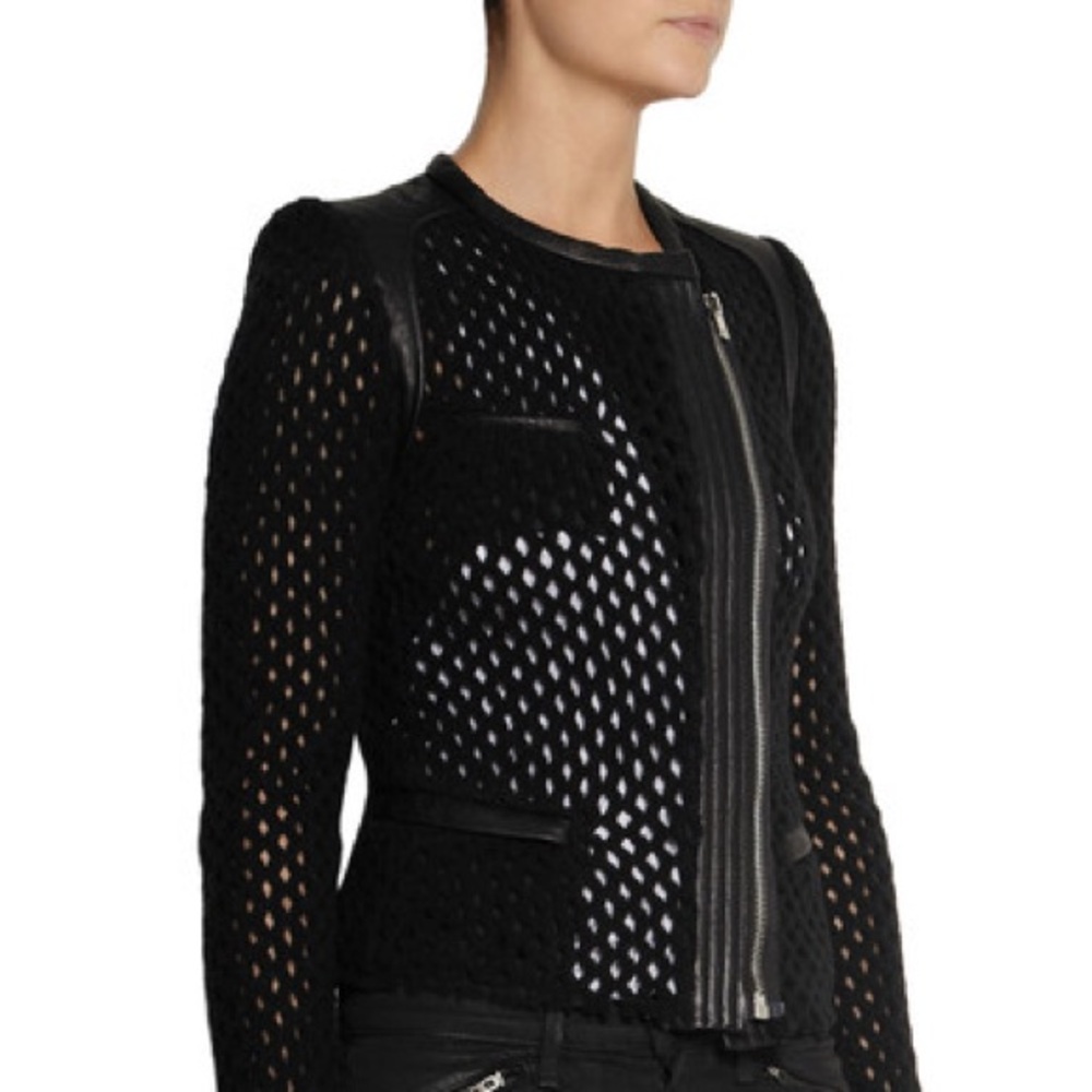 IRO Black Textured Jacket - Picture 3 of 7